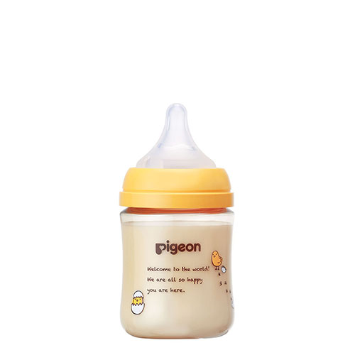 ピジョン 哺乳びん プラスチック(PPSU)  160ml (乳首SSサイズ付）【Bird】Pigeon SofTouch Baby Feeding Bottle Plastic (PPSU) 160ml  (with SS size Nipple) 【Bird】