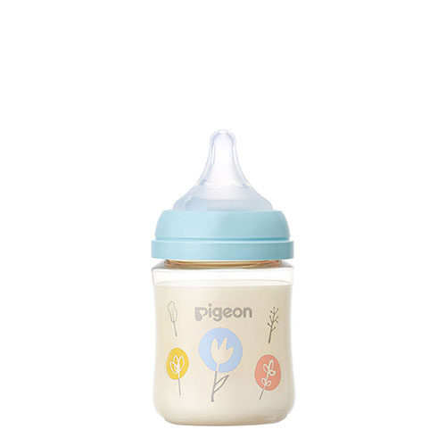 ピジョン 哺乳びん プラスチック(PPSU)  160ml (乳首SSサイズ付）【Flower】Pigeon SofTouch Baby Feeding Bottle Plastic (PPSU) 160ml  (with SS size Nipple) 【Flower】