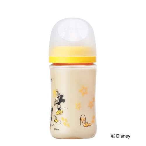 ピジョン 哺乳びん プラスチック(PPSU)  240ml (乳首Mサイズ付）【Disney】Pigeon SofTouch Baby Feeding Bottle Plastic (PPSU) 240ml  (with M size Nipple) 【Disney】