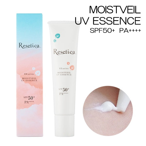 リセチカ モイストベールUVエッセンス SPF50+, PA++++, ウォータープルーフ 30g 日本製,  Resetica Moistveil UV Essence 30g, Made in Japan