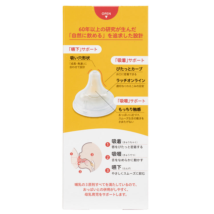 ピジョン 哺乳びん プラスチック(PPSU)  240ml (乳首Mサイズ付）Pigeon SofTouch Baby Feeding Bottle Plastic (PPSU) 240ml  (with M size Nipple) 【Pigeon Logo】