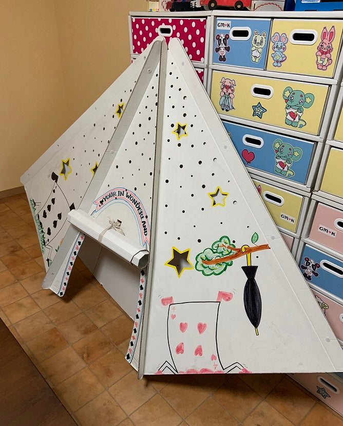 段ボール製家具 おもちゃの家 トゥインクルテント 日本製, Cardboard Playhouse Papercraft Twinkle Tent for kids, Made in Japan