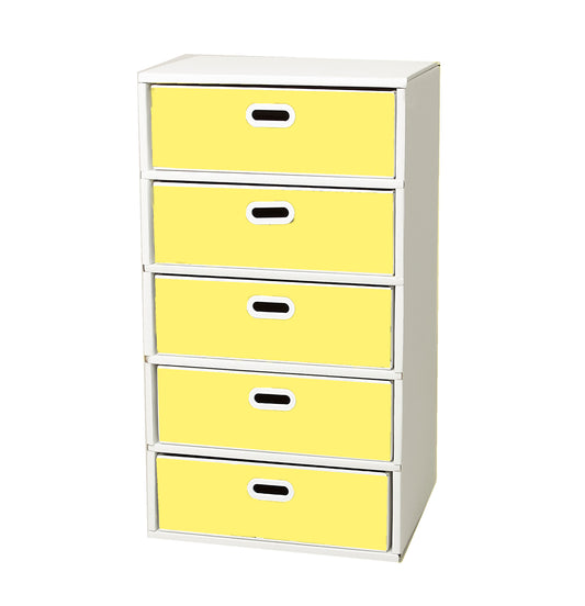 段ボール製 整理ダンス チェスト Aタイプ(5段仕様)日本製, Cardboard Drawer Dresser A-type (5 Drawer, 5 Tier), Made in Japan