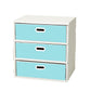 段ボール製 整理ダンス チェスト Aタイプ（3段仕様）日本製, Cardboard Drawer Dresser A-type (3 Drawer, 3 Tier), Made in Japan