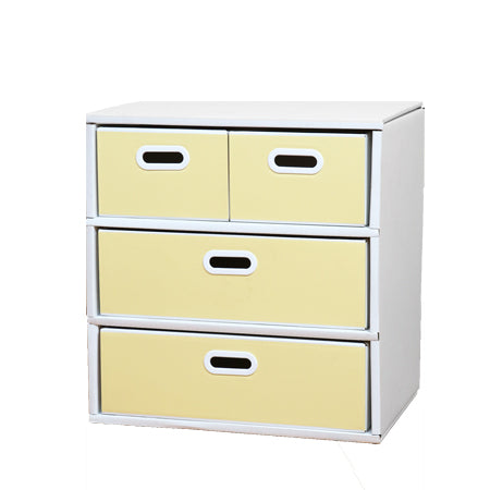 段ボール製 整理ダンス チェスト Bタイプ(3段仕様)日本製, Cardboard Drawer Dresser B-type (4 Drawer, 3 Tier), Made in Japan